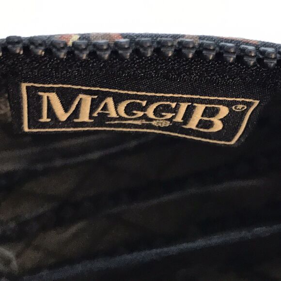 Maggi B Plastic Lined Quilted Cosmetic Bag Zip Top Multicolored  Makeup Pouch - Picture 8 of 10